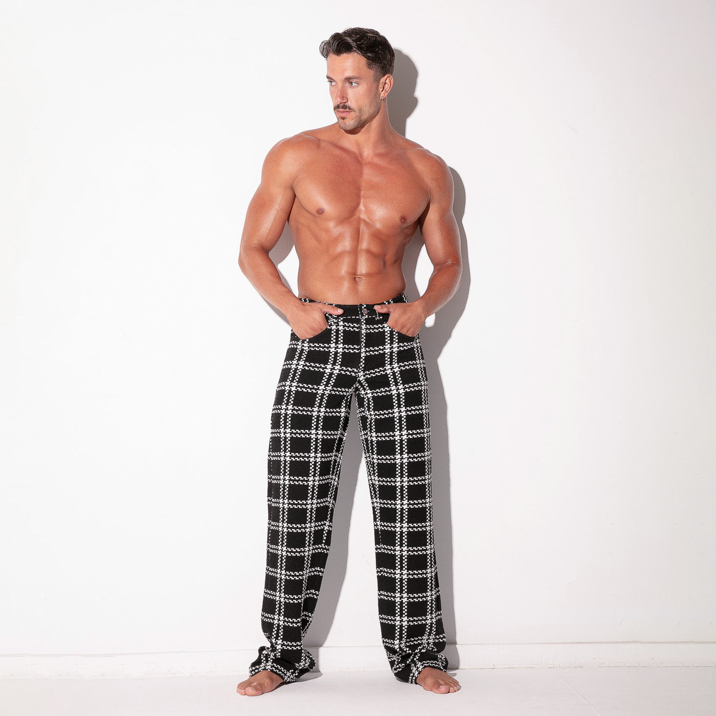 Plaid Lounge Pants – 9791 - underwear gay premium - moda gay masculina - Tripod Factory