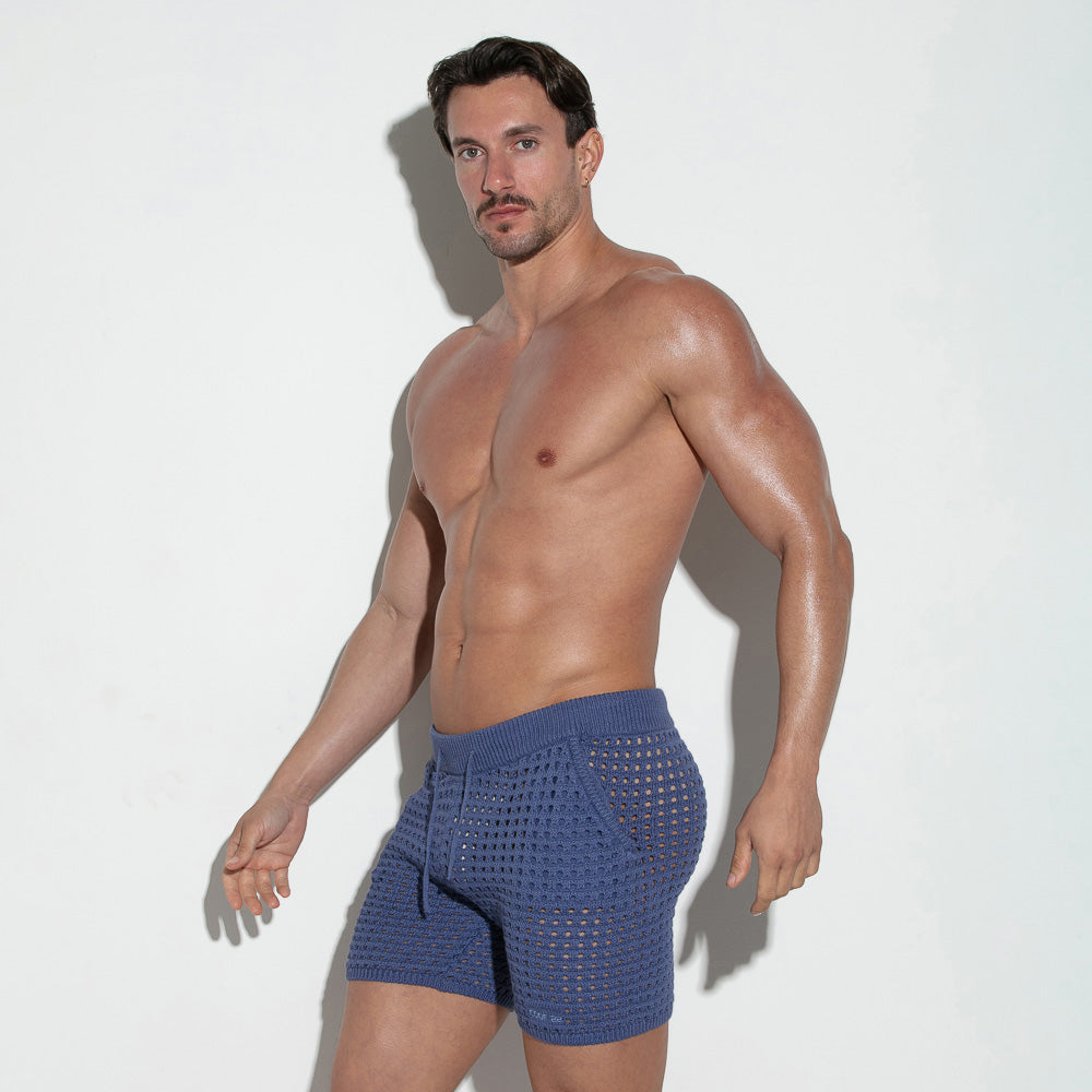  Crochet Mesh Short – 7009 - underwear gay premium - moda gay masculina - Tripod Factory   