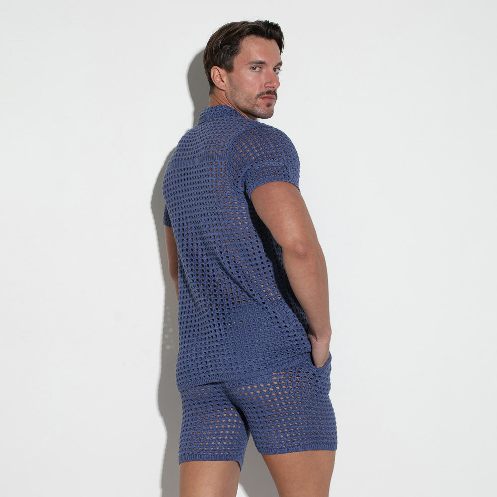  Diamond Knit Shirt – 7006 - underwear gay premium - moda gay masculina - Tripod Factory   