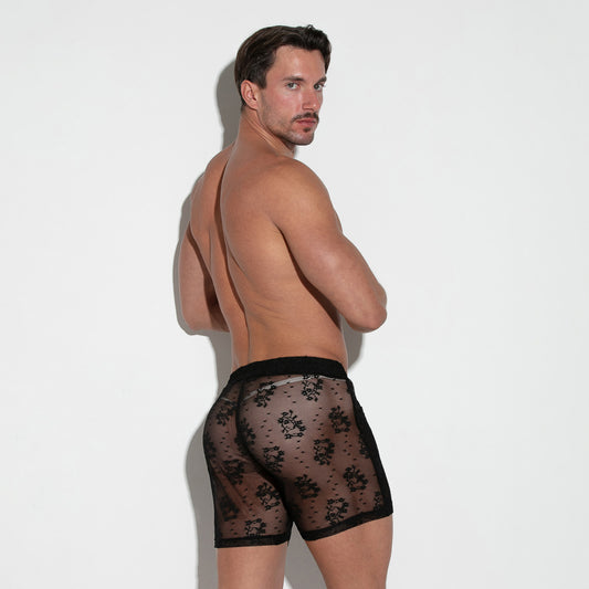  Lace Mesh Short – 9766 - underwear gay premium - moda gay masculina - Tripod Factory   