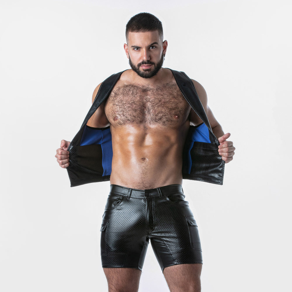  Leatherette Vest LK1057 - underwear gay premium - moda gay masculina - Tripod Factory   