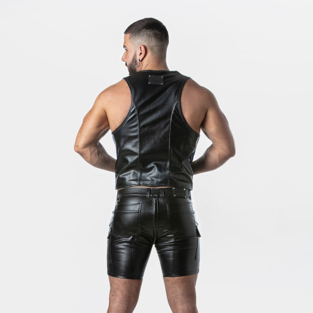  Leatherette Vest LK1057 - underwear gay premium - moda gay masculina - Tripod Factory   