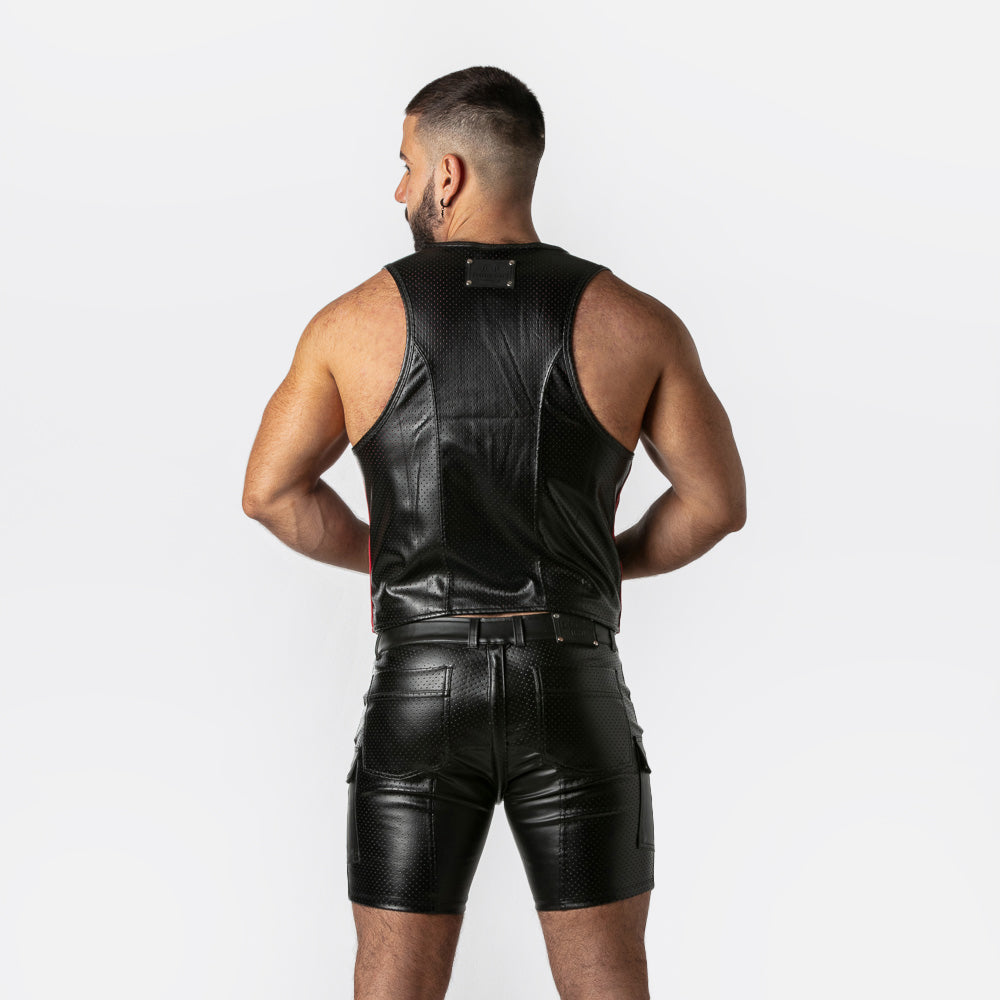  Leatherette Vest LK1057 - underwear gay premium - moda gay masculina - Tripod Factory   