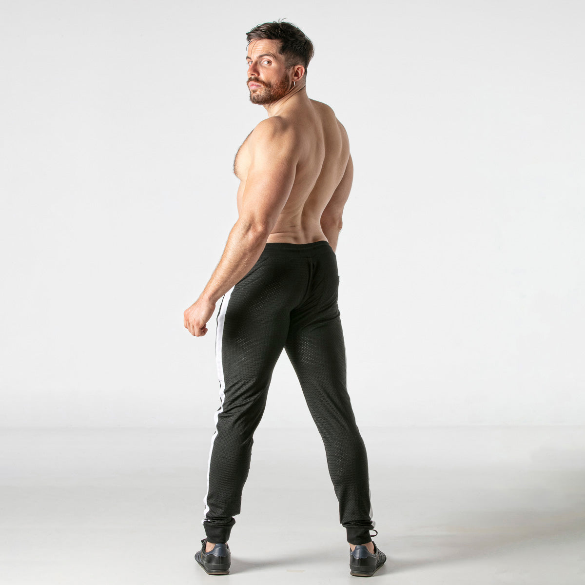  Mesh Back Zip Jogger LK0970 - underwear gay premium - moda gay masculina - Tripod Factory   