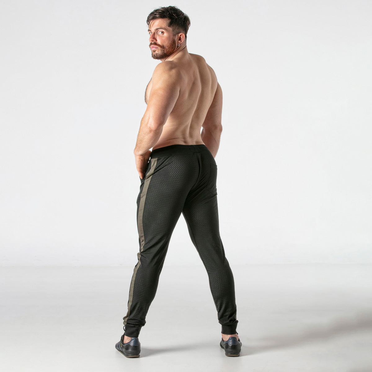  Mesh Back Zip Jogger LK0970 - underwear gay premium - moda gay masculina - Tripod Factory   