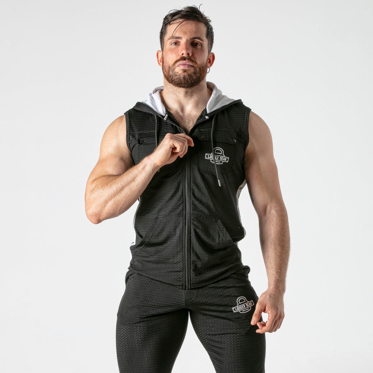  Mesh Hoody LK1056 - underwear gay premium - moda gay masculina - Tripod Factory   