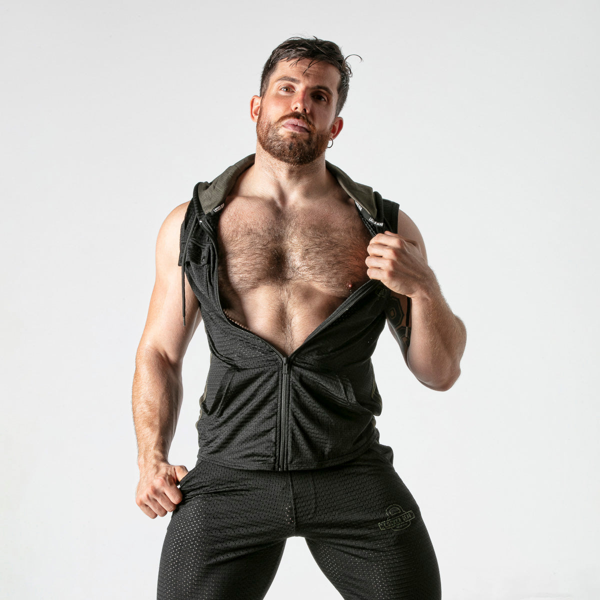  Mesh Hoody LK1056 - underwear gay premium - moda gay masculina - Tripod Factory   