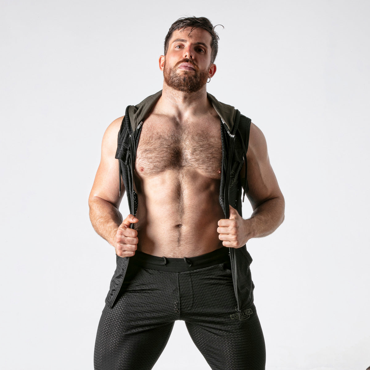  Mesh Hoody LK1056 - underwear gay premium - moda gay masculina - Tripod Factory   