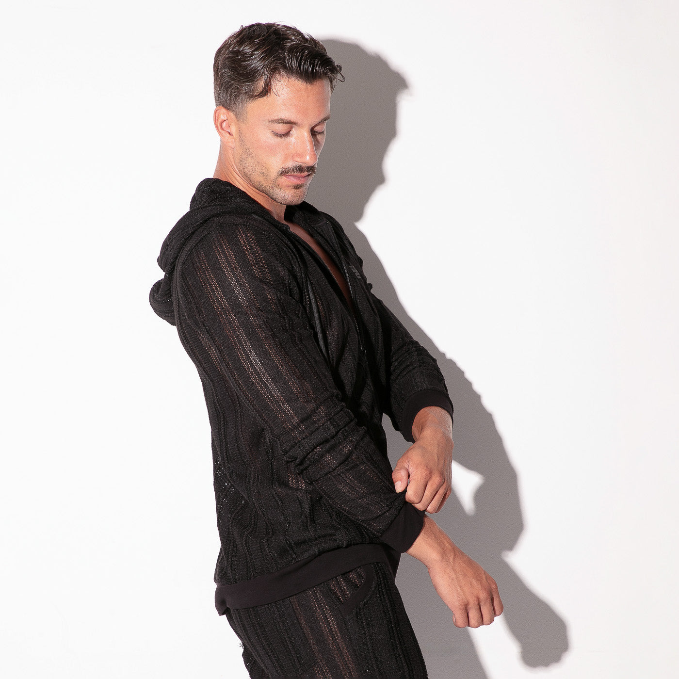  Oasis Mesh Hoody – 9767 - underwear gay premium - moda gay masculina - Tripod Factory   