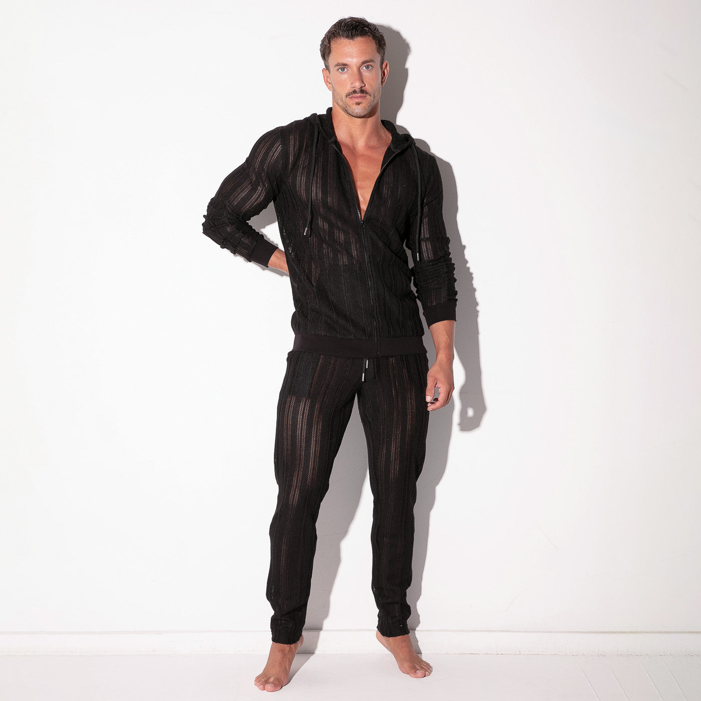  Oasis Mesh Hoody – 9767 - underwear gay premium - moda gay masculina - Tripod Factory   