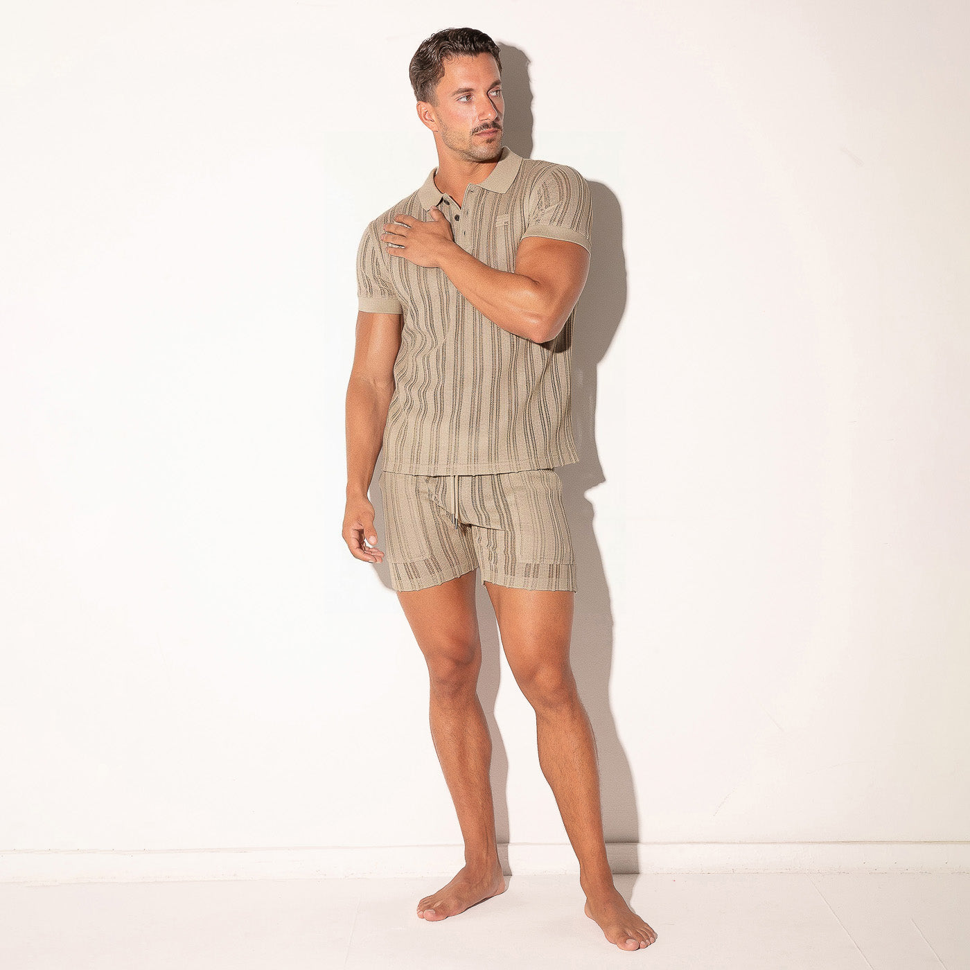  Oasis Open Work Polo – 9768 - underwear gay premium - moda gay masculina - Tripod Factory   