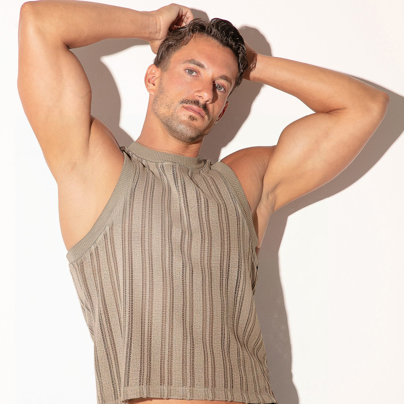  Oasis Open Work Tanktop – 9769 - underwear gay premium - moda gay masculina - Tripod Factory   