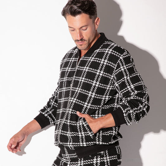  Plaid Bomber Jacket – 9790 - underwear gay premium - moda gay masculina - Tripod Factory   