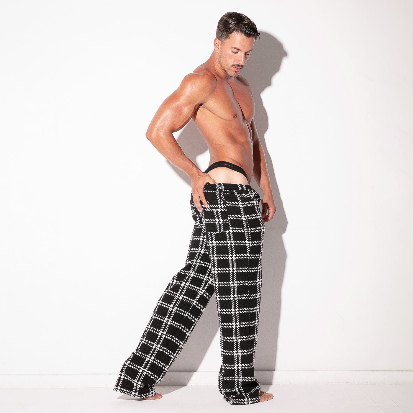  Plaid Lounge Pants – 9791 - underwear gay premium - moda gay masculina - Tripod Factory   
