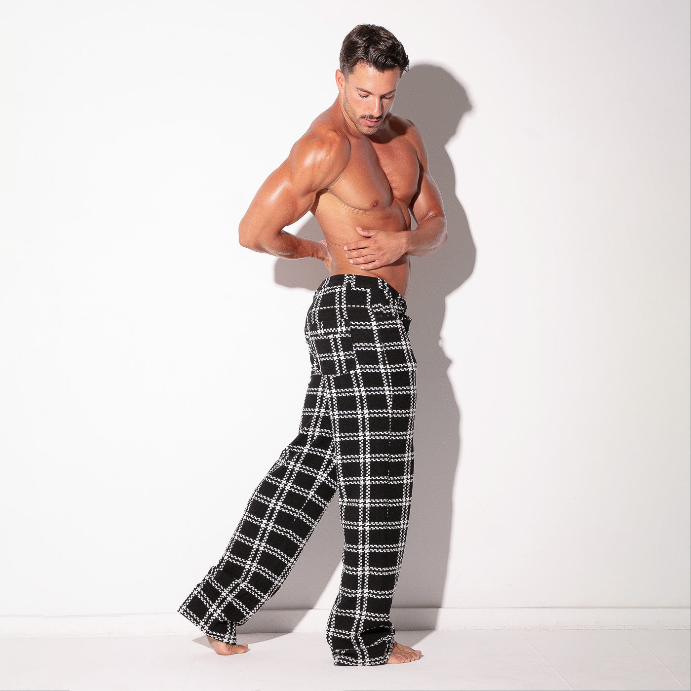  Plaid Lounge Pants – 9791 - underwear gay premium - moda gay masculina - Tripod Factory   