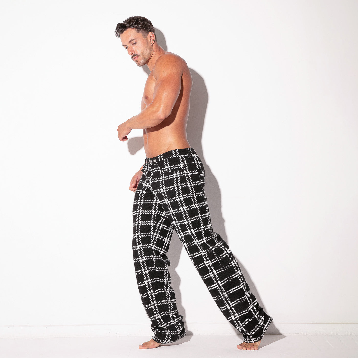  Plaid Lounge Pants – 9791 - underwear gay premium - moda gay masculina - Tripod Factory   