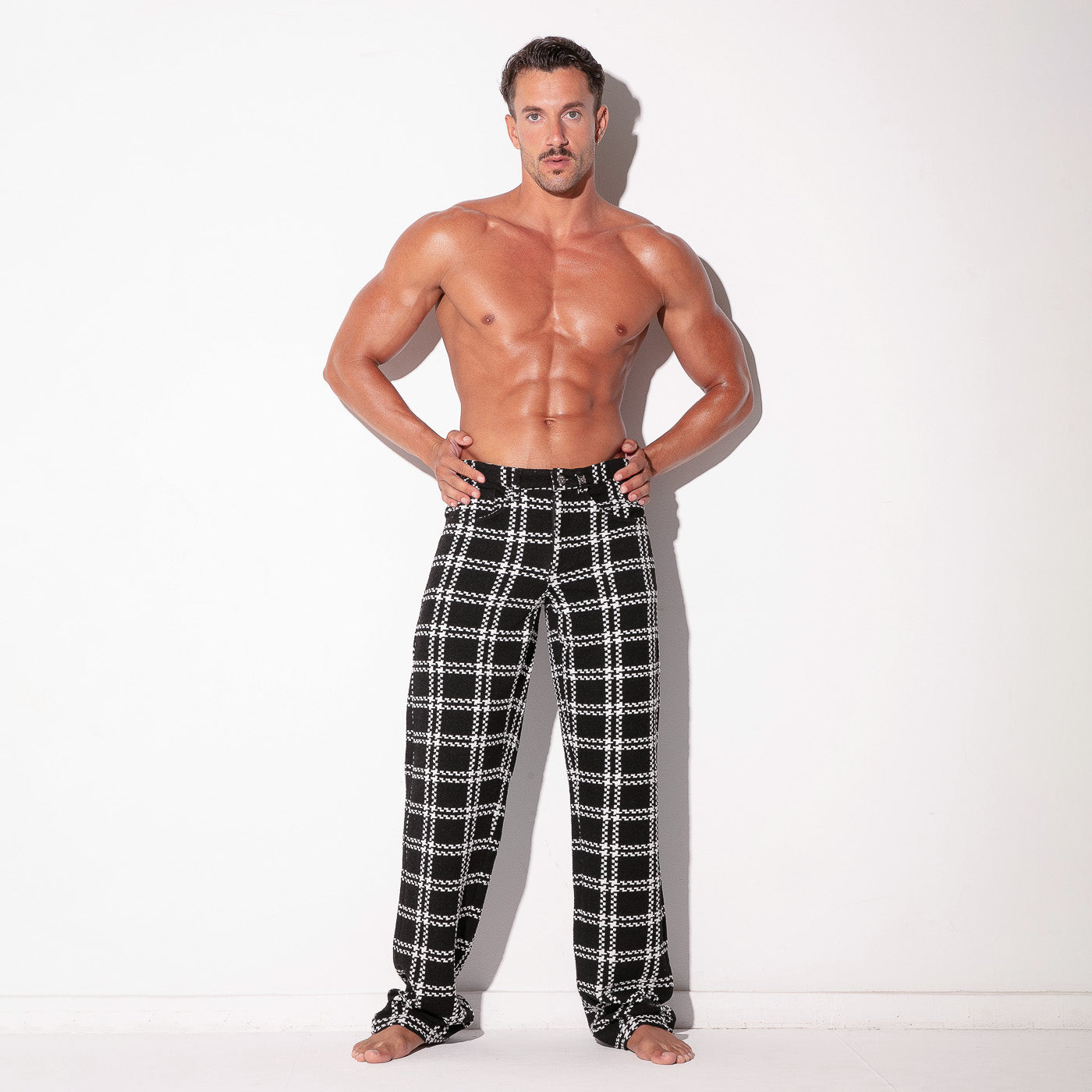  Plaid Lounge Pants – 9791 - underwear gay premium - moda gay masculina - Tripod Factory   