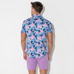 CAMISA FLORAL AQUA