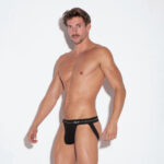 Jockstrap Negro con Transparencia de Tripod. Diseño seductor y materiales premium